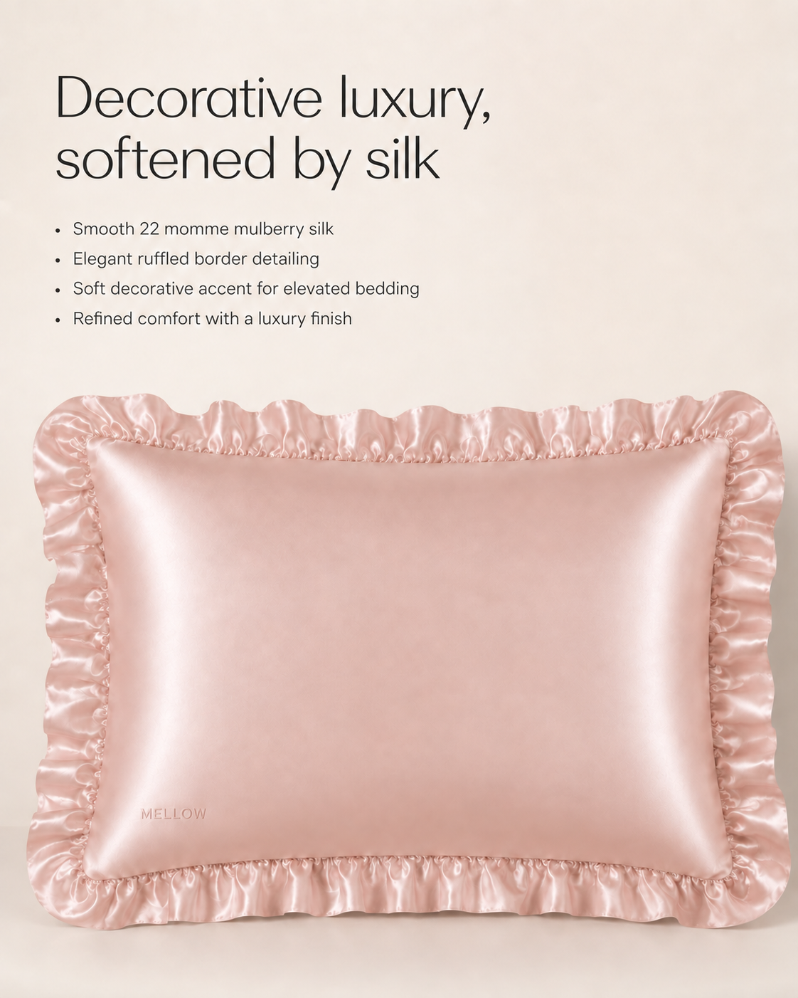 Decorative Silk Pillowcase